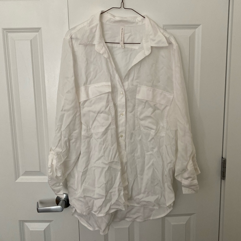 Aritzia white button down blouse